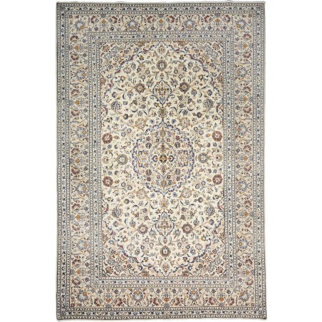 Tappeto Kashan Persia bianco verde 205x312