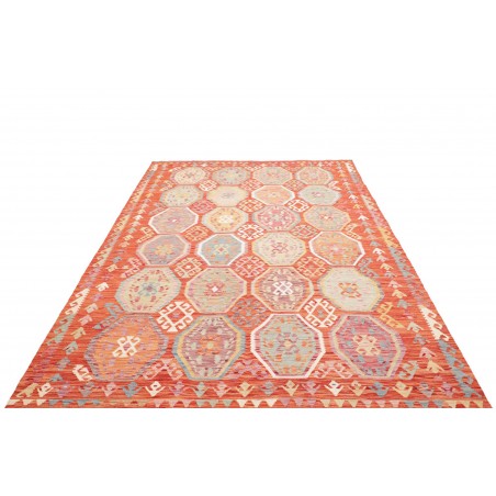 Tappeto Kilim Afghanistan marrone rosso 198x286