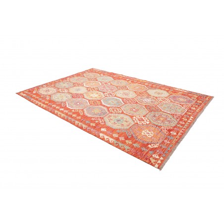 Tappeto Kilim Afghanistan marrone rosso 198x286