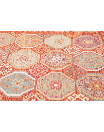 Tappeto Kilim Afghanistan marrone rosso 198x286