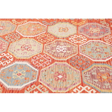 Tappeto Kilim Afghanistan marrone rosso 198x286