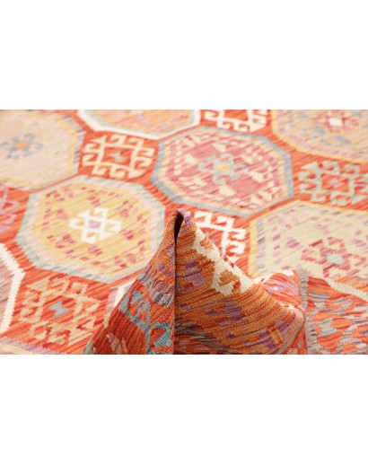 Tappeto Kilim Afghanistan marrone rosso 198x286