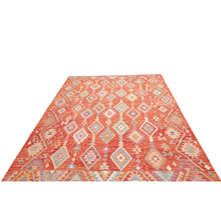 Tappeto Kilim Afghanistan arancione bianco 203x295
