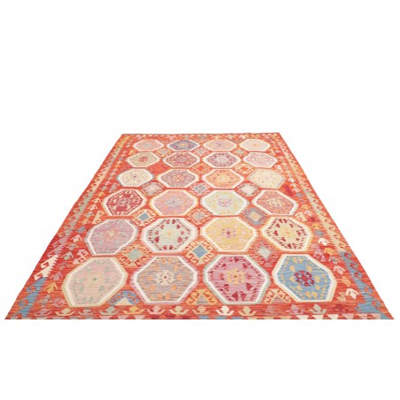 Tappeto Kilim Afghanistan marrone rosso 207x300