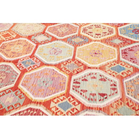 Tappeto Kilim Afghanistan marrone rosso 207x300