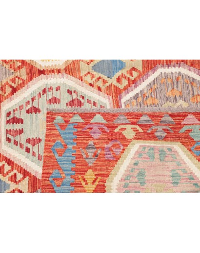 Tappeto Kilim Afghanistan marrone rosso 207x300