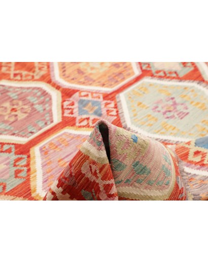 Tappeto Kilim Afghanistan marrone rosso 207x300