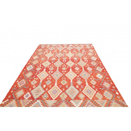 Tappeto Kilim Afghanistan marrone rosso 201x294