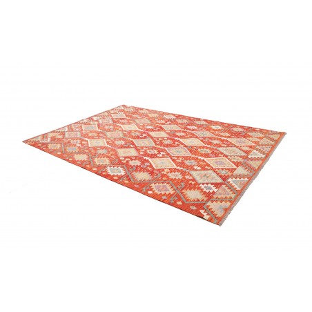 Tappeto Kilim Afghanistan marrone rosso 201x294