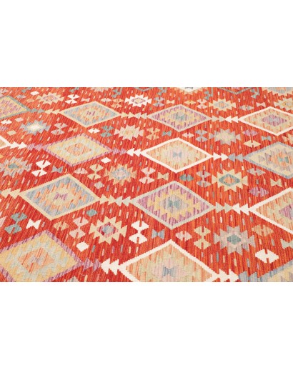Tappeto Kilim Afghanistan marrone rosso 201x294
