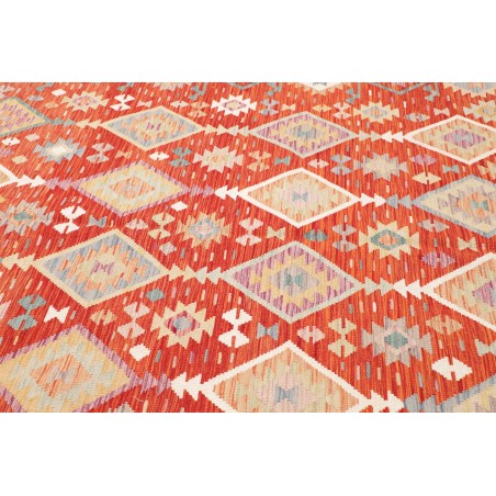 Tappeto Kilim Afghanistan marrone rosso 201x294