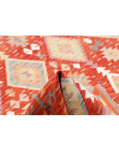 Tappeto Kilim Afghanistan marrone rosso 201x294