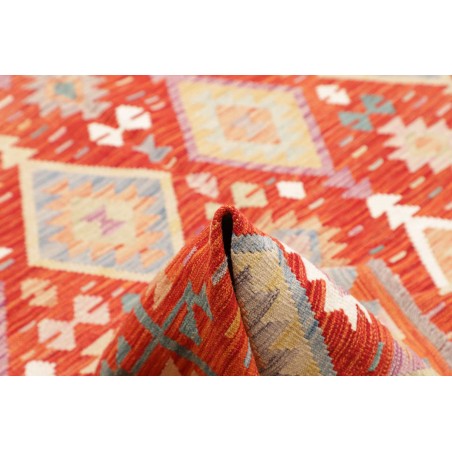 Tappeto Kilim Afghanistan marrone rosso 201x294