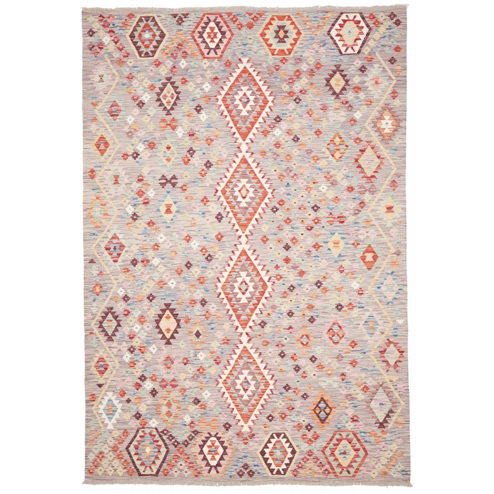 Tappeto Kilim Afghanistan beige marrone 201x292