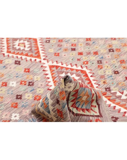 Tappeto Kilim Afghanistan beige marrone 201x292