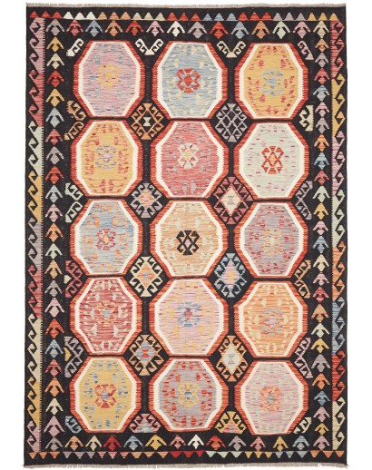 Tappeto Kilim Afghanistan grigio 200x286