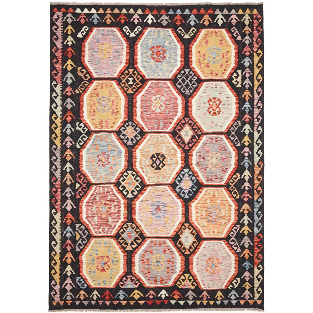 Tappeto Kilim Afghanistan grigio 200x286