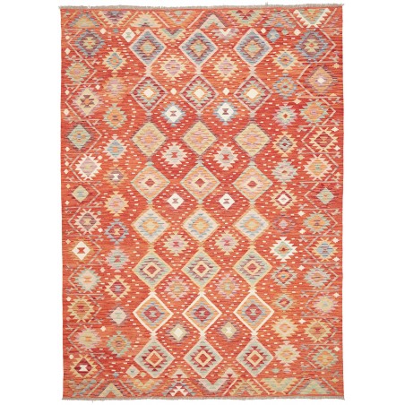 Tappeto Kilim Afghanistan arancione giallo 206x289
