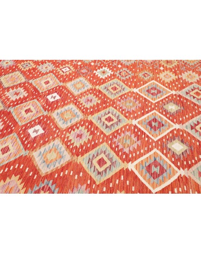 Tappeto Kilim Afghanistan arancione giallo 206x289