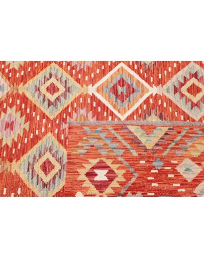 Tappeto Kilim Afghanistan arancione giallo 206x289
