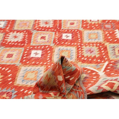 Tappeto Kilim Afghanistan arancione giallo 206x289