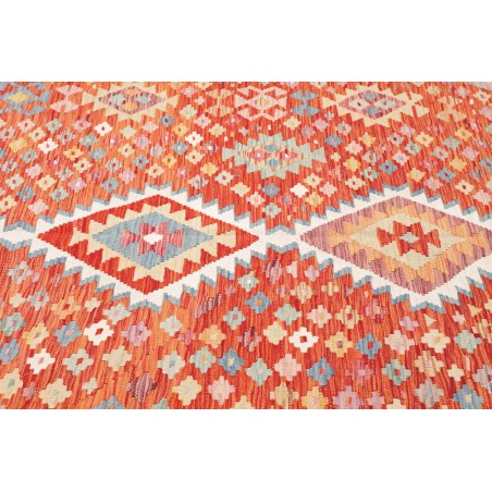 Tappeto Kilim Afghanistan arancione rosso 195x295