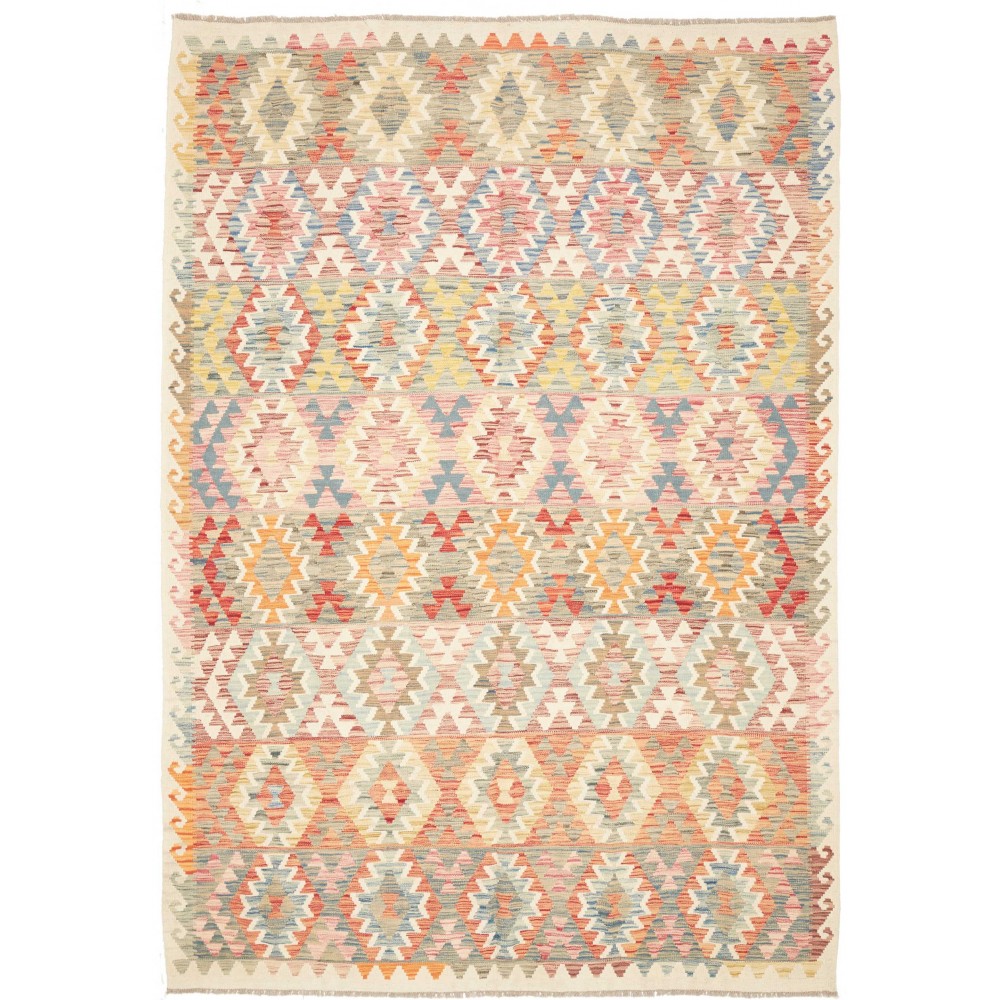 Tappeto Kilim Afghanistan marrone beige 207x303