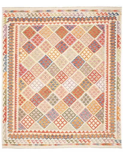 Tappeto Kilim Afghanistan giallo arancione 259x298