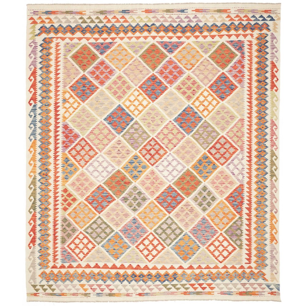 Tappeto Kilim Afghanistan giallo arancione 259x298