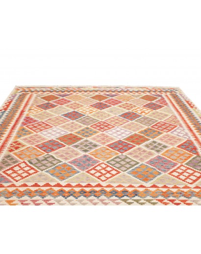 Tappeto Kilim Afghanistan giallo arancione 259x298