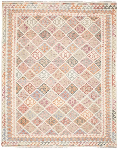 Tappeto Kilim Afghanistan bianco marrone 241x300