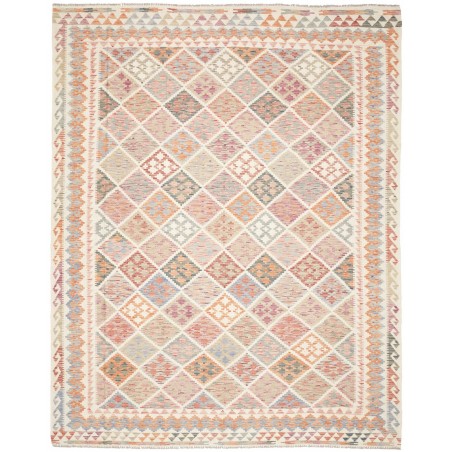 Tappeto Kilim Afghanistan bianco marrone 241x300