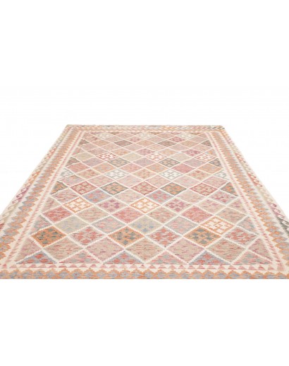 Tappeto Kilim Afghanistan bianco marrone 241x300
