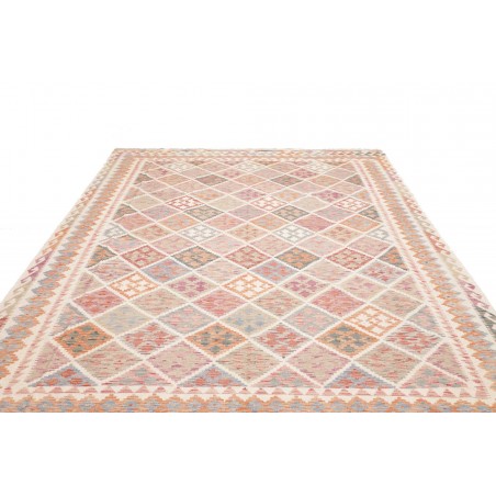 Tappeto Kilim Afghanistan bianco marrone 241x300