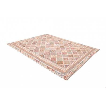 Tappeto Kilim Afghanistan bianco marrone 241x300