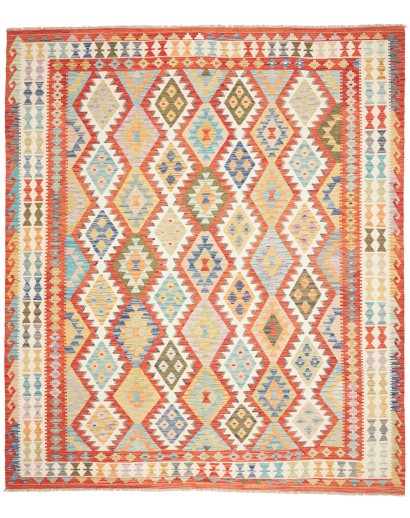 Tappeto Kilim Afghanistan beige rosso 252x296