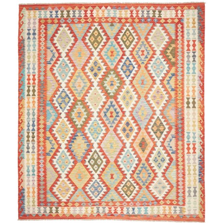 Tappeto Kilim Afghanistan beige rosso 252x296