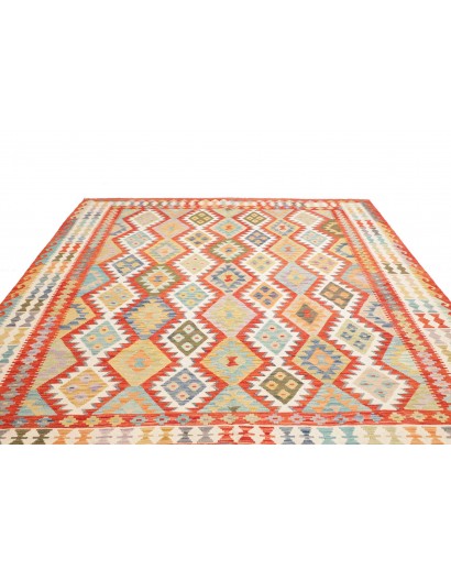 Tappeto Kilim Afghanistan beige rosso 252x296