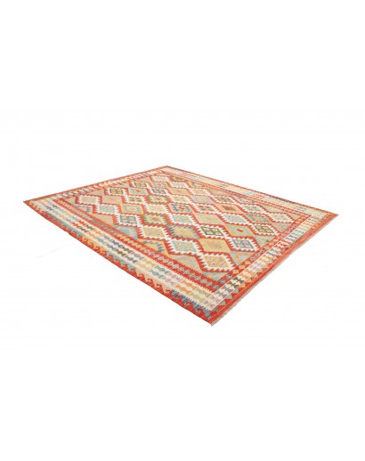 Tappeto Kilim Afghanistan beige rosso 252x296