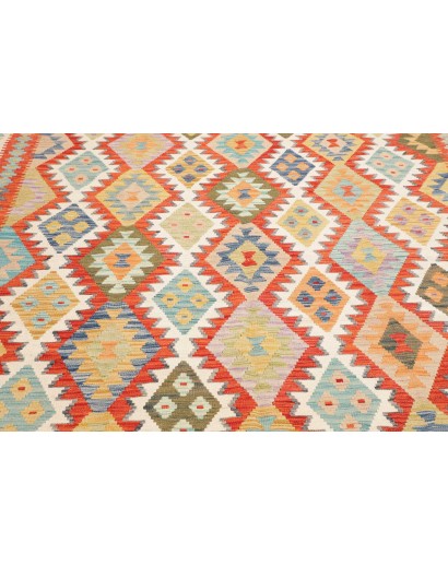 Tappeto Kilim Afghanistan beige rosso 252x296
