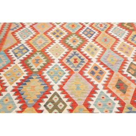 Tappeto Kilim Afghanistan beige rosso 252x296