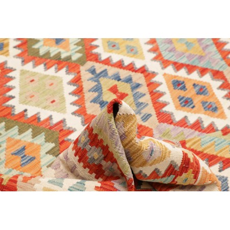 Tappeto Kilim Afghanistan beige rosso 252x296