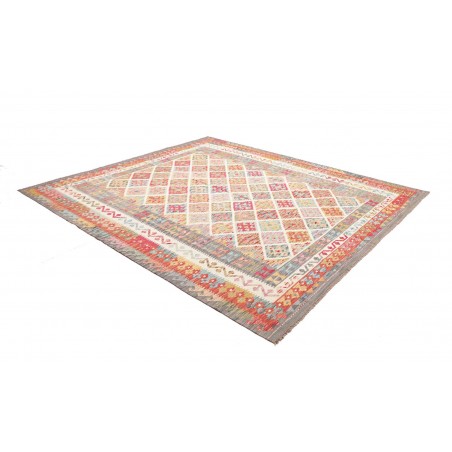 Tappeto Kilim Afghanistan bianco rosso 256x290