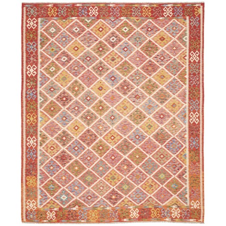 Tappeto Kilim Afghanistan arancione bianco 248x294
