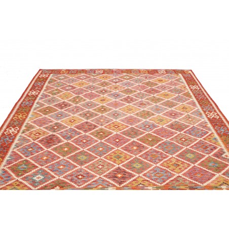 Tappeto Kilim Afghanistan arancione bianco 248x294