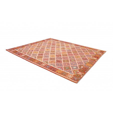 Tappeto Kilim Afghanistan arancione bianco 248x294