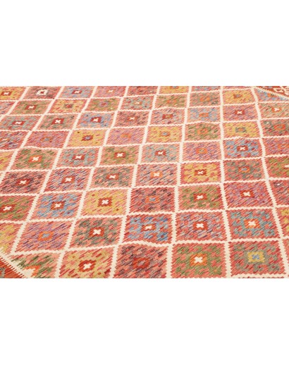 Tappeto Kilim Afghanistan arancione bianco 248x294