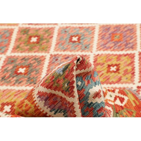 Tappeto Kilim Afghanistan arancione bianco 248x294