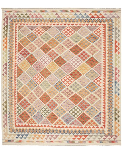 Tappeto Kilim Afghanistan marrone giallo 260x291