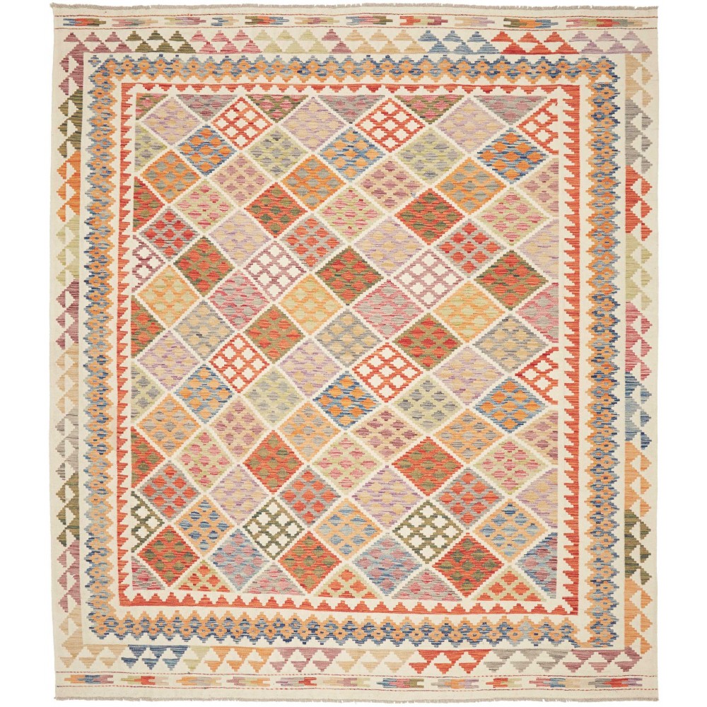 Tappeto Kilim Afghanistan marrone giallo 260x291